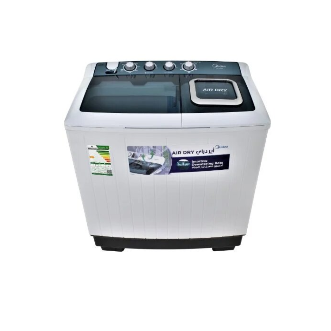 غسالة 12 كيلو حوضين ميديا - ابيض غسالة 12 كيلو حوضين ميديا - ابيض