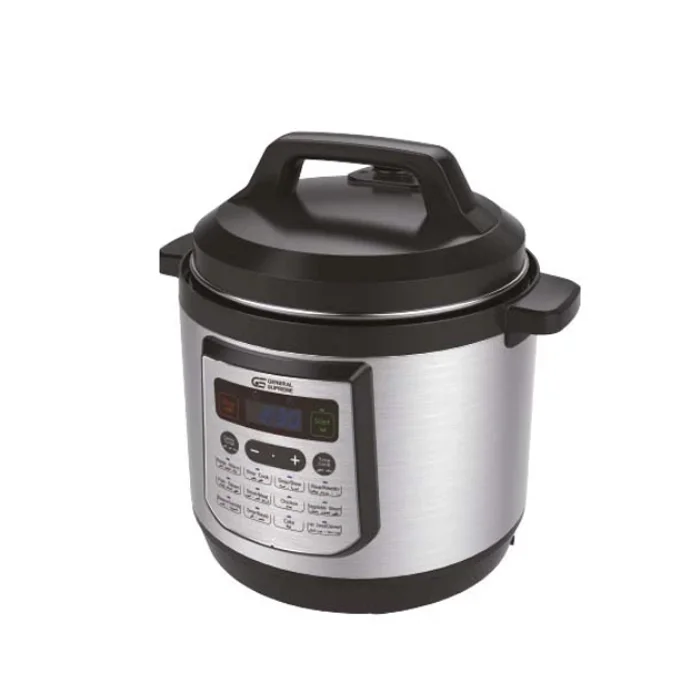 قدر ضغط كهربائي جنرال سوبريم 8 لتر 1200 وات - سلفر قدر ضغط كهربائي جنرال سوبريم 8 لتر 1200 وات - سلفر
