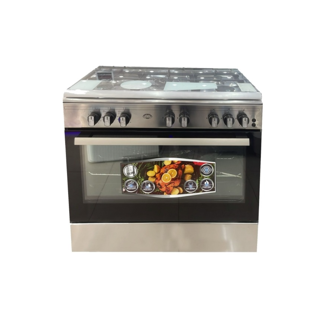 فرن غاز اوسكار 5 عيون 60*90 سم امان كامل - ستيل فرن غاز اوسكار 5 عيون 60*90 سم امان كامل - ستيل